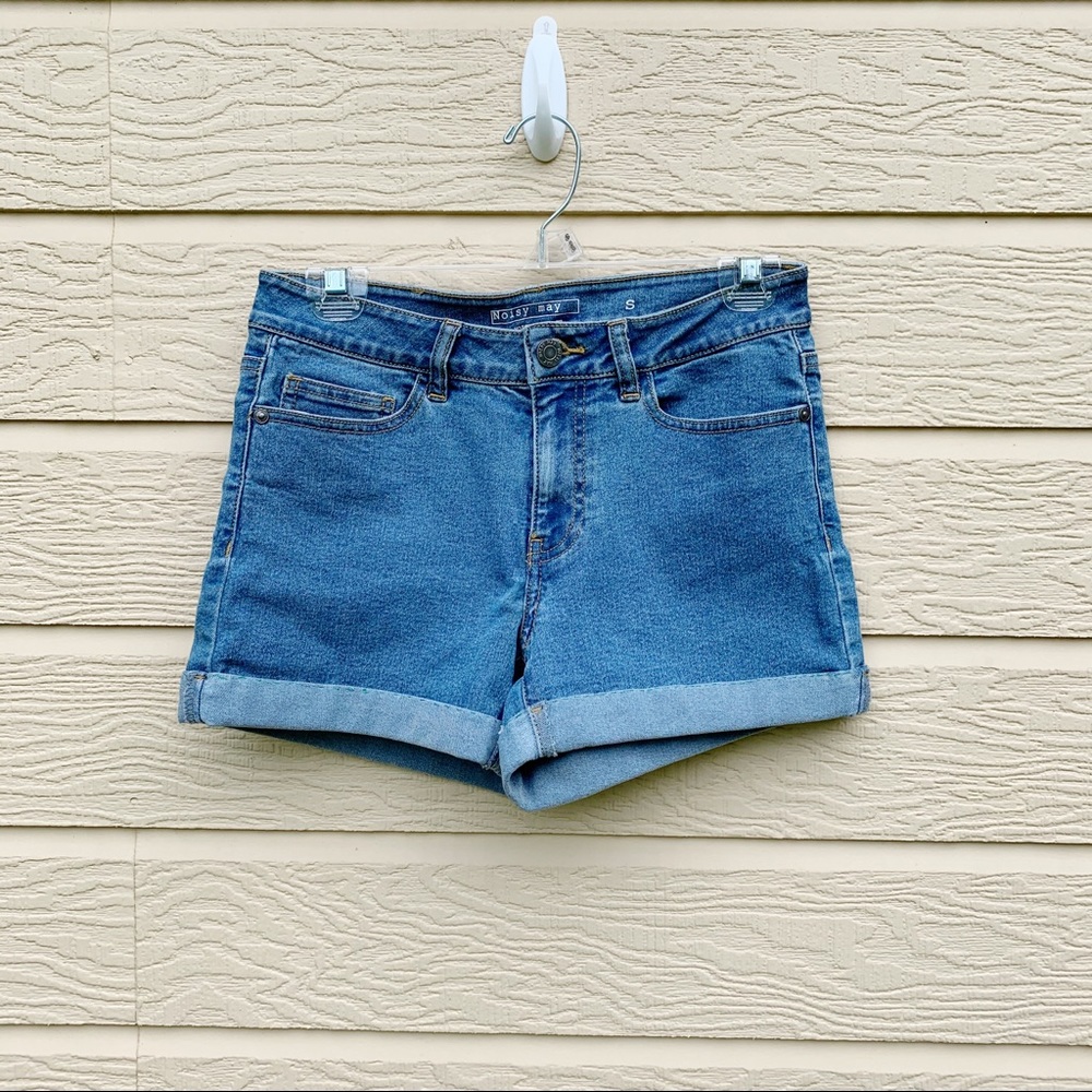 Noisy May high rise denim shorts